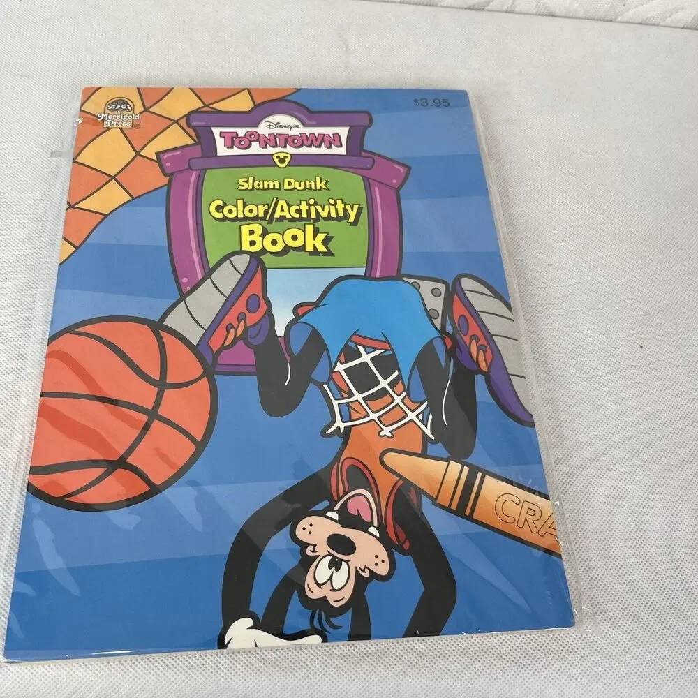 3 Merrigold Press‎ Disney ToonTown Color Book Raiders Minnies Mega & Slam Dunk